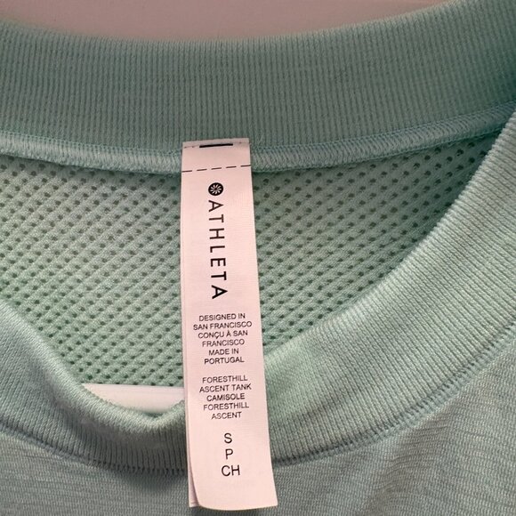Athleta Mint Green Ruched Tank Top - Picture 3 of 3